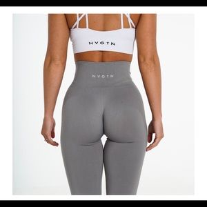 NVGTN Light Grey Solid Seamless Leggings